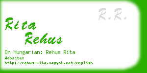 rita rehus business card